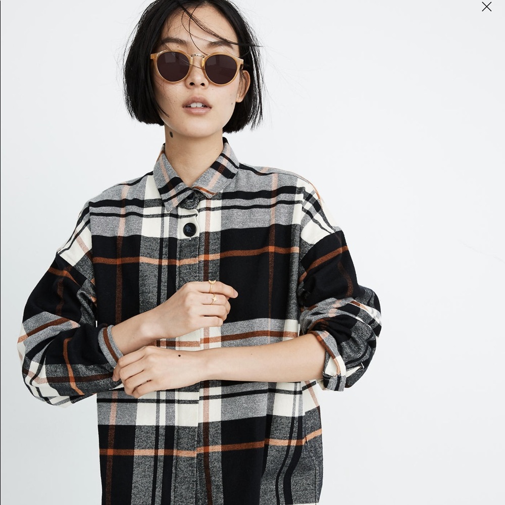 Best Selling Madewell Flannel Bromley Shirt Sz XXS